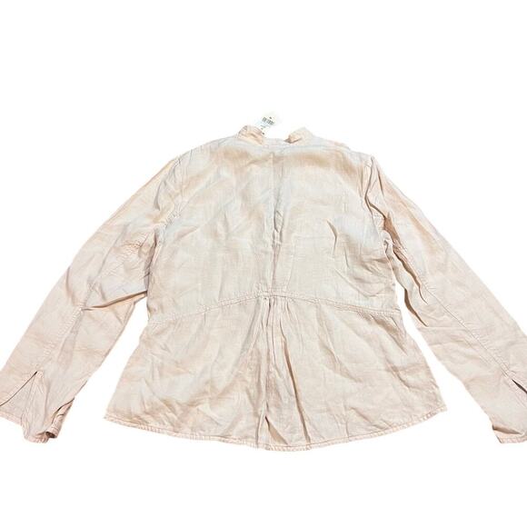 NWT J Jill Linen Single Button Linen Jacket Women’s Size Medium Lagenlook - Picture 2 of 7